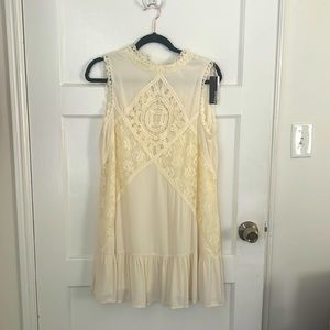Boho lace shift dress, NWT